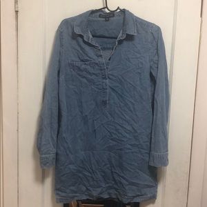 Denim shift dress with POCKETS!!
